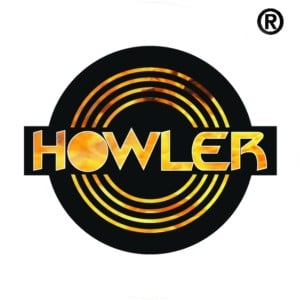 Howler Logo colour white keyline on clear