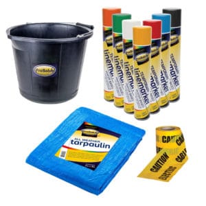 Site Essentials - Plastic Barrier Fencing, Warning Tapes And Mark-Out Pins